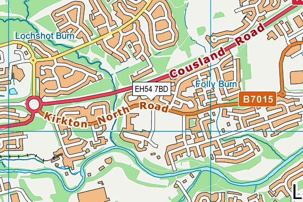 EH54 7BD map - OS VectorMap District (Ordnance Survey)