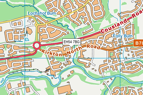 EH54 7BG map - OS VectorMap District (Ordnance Survey)