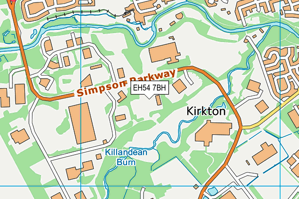 EH54 7BH map - OS VectorMap District (Ordnance Survey)