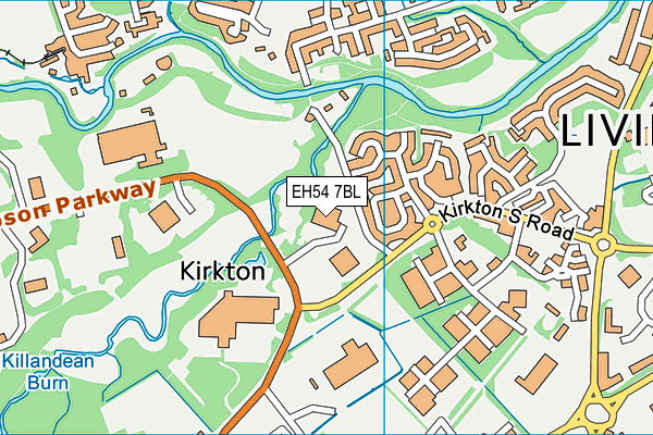 EH54 7BL map - OS VectorMap District (Ordnance Survey)