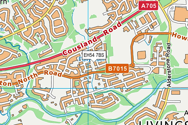 EH54 7BS map - OS VectorMap District (Ordnance Survey)