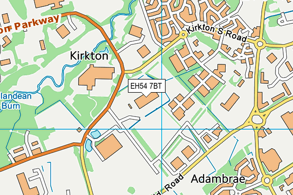EH54 7BT map - OS VectorMap District (Ordnance Survey)