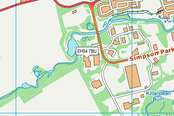 EH54 7BU map - OS VectorMap District (Ordnance Survey)