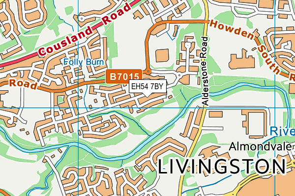 EH54 7BY map - OS VectorMap District (Ordnance Survey)