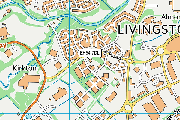 EH54 7DL map - OS VectorMap District (Ordnance Survey)