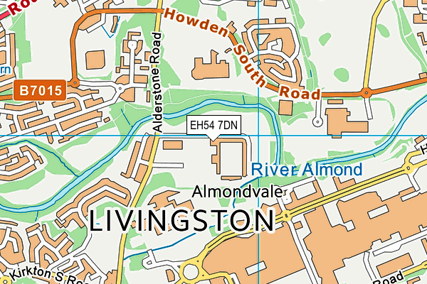 EH54 7DN map - OS VectorMap District (Ordnance Survey)