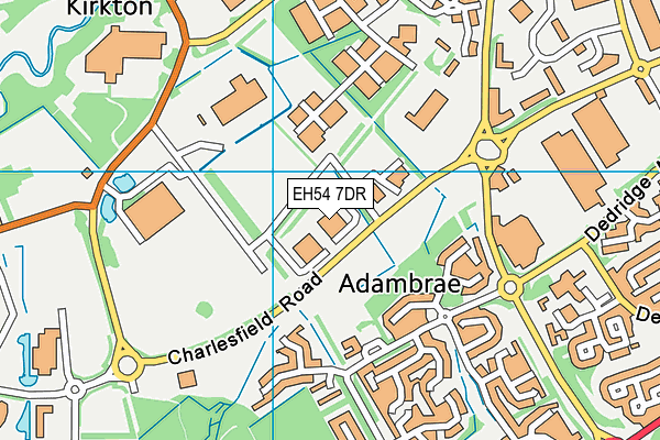 EH54 7DR map - OS VectorMap District (Ordnance Survey)