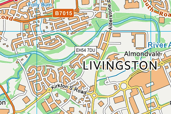 EH54 7DU map - OS VectorMap District (Ordnance Survey)