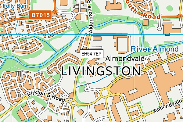 EH54 7EP map - OS VectorMap District (Ordnance Survey)