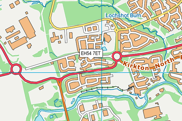 EH54 7ET map - OS VectorMap District (Ordnance Survey)