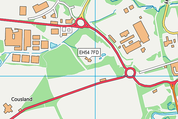 EH54 7FD map - OS VectorMap District (Ordnance Survey)