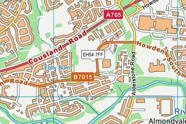 EH54 7FF map - OS VectorMap District (Ordnance Survey)