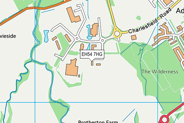 EH54 7HG map - OS VectorMap District (Ordnance Survey)