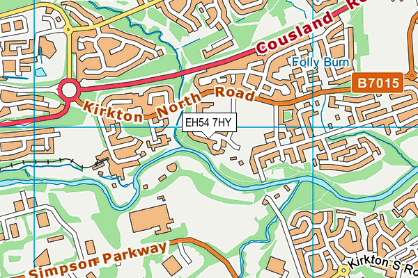 EH54 7HY map - OS VectorMap District (Ordnance Survey)