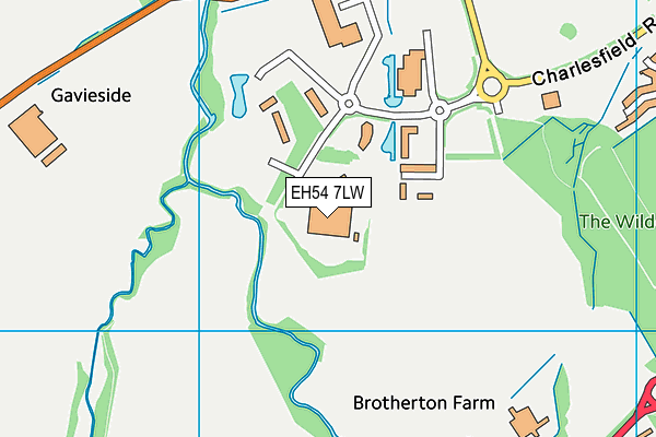 EH54 7LW map - OS VectorMap District (Ordnance Survey)