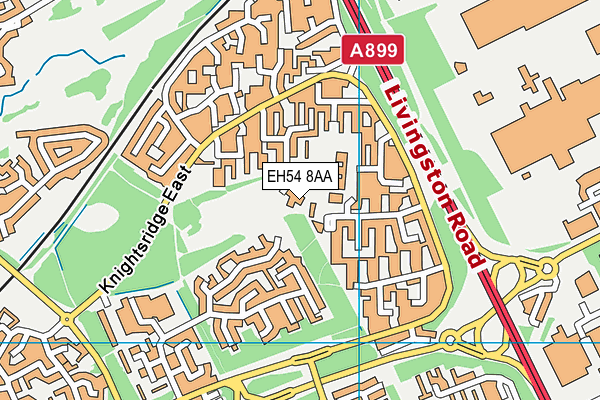 EH54 8AA map - OS VectorMap District (Ordnance Survey)