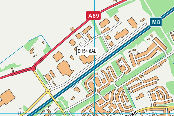 EH54 8AL map - OS VectorMap District (Ordnance Survey)