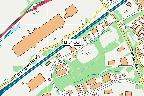 EH54 8AS map - OS VectorMap District (Ordnance Survey)