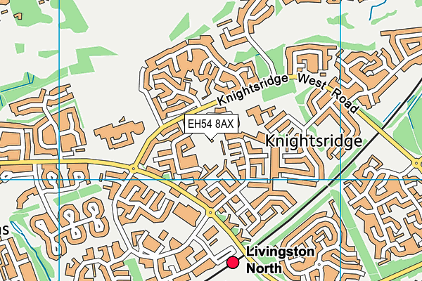 EH54 8AX map - OS VectorMap District (Ordnance Survey)
