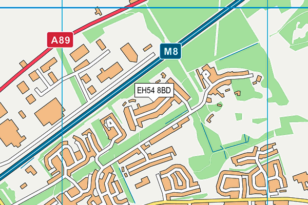 EH54 8BD map - OS VectorMap District (Ordnance Survey)