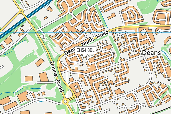 EH54 8BL map - OS VectorMap District (Ordnance Survey)