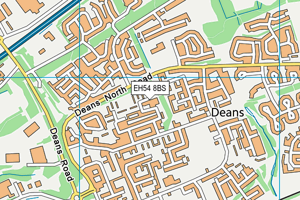 EH54 8BS map - OS VectorMap District (Ordnance Survey)