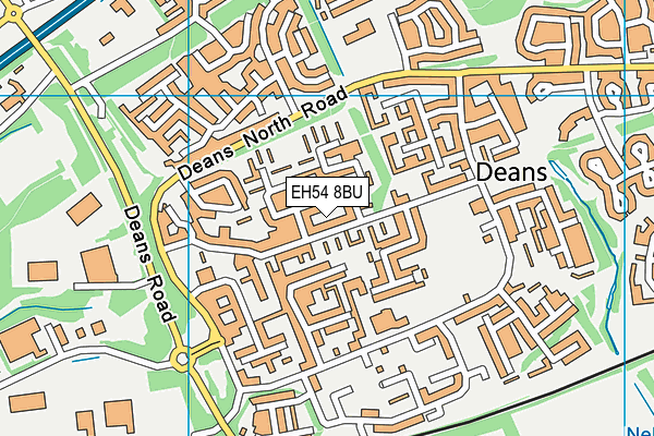 EH54 8BU map - OS VectorMap District (Ordnance Survey)