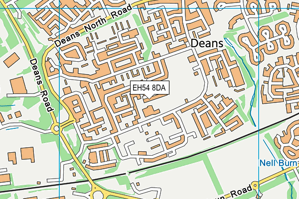 EH54 8DA map - OS VectorMap District (Ordnance Survey)