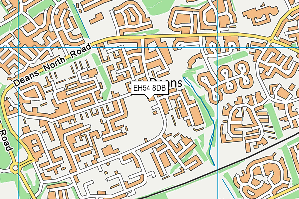 EH54 8DB map - OS VectorMap District (Ordnance Survey)