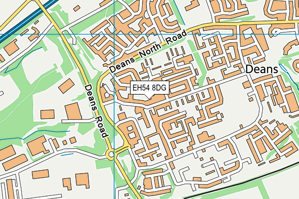 EH54 8DG map - OS VectorMap District (Ordnance Survey)