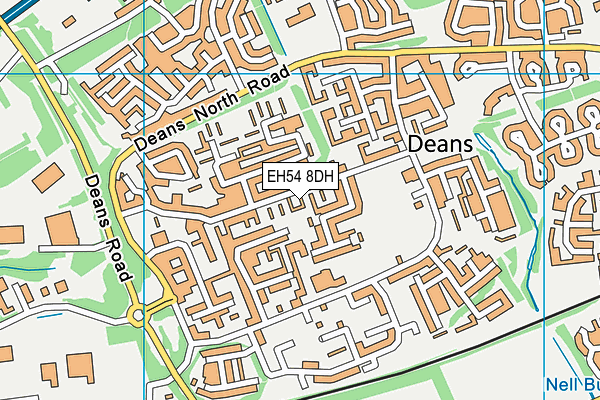 EH54 8DH map - OS VectorMap District (Ordnance Survey)