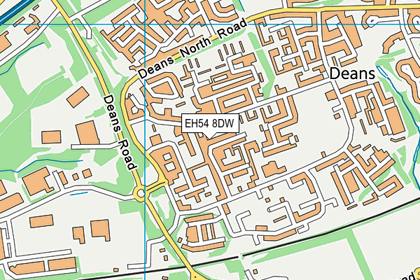 EH54 8DW map - OS VectorMap District (Ordnance Survey)