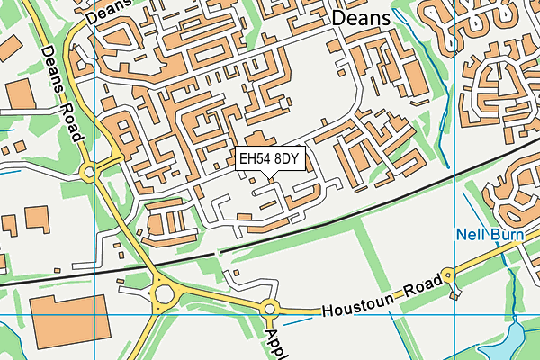 EH54 8DY map - OS VectorMap District (Ordnance Survey)