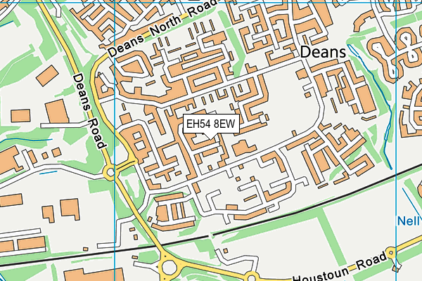EH54 8EW map - OS VectorMap District (Ordnance Survey)