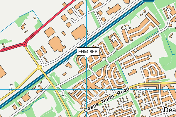 EH54 8FB map - OS VectorMap District (Ordnance Survey)