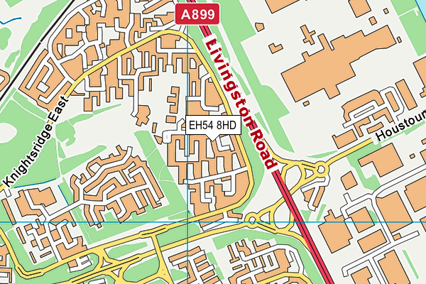 EH54 8HD map - OS VectorMap District (Ordnance Survey)