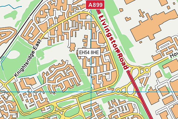 EH54 8HE map - OS VectorMap District (Ordnance Survey)