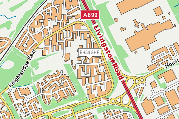 EH54 8HF map - OS VectorMap District (Ordnance Survey)