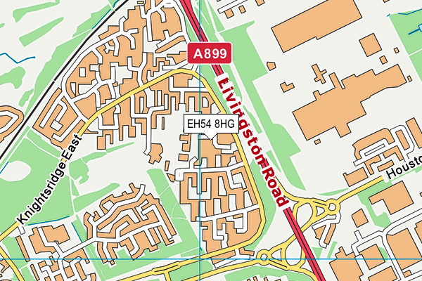 EH54 8HG map - OS VectorMap District (Ordnance Survey)