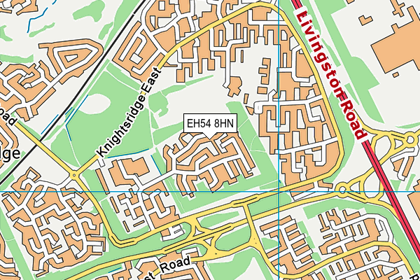 EH54 8HN map - OS VectorMap District (Ordnance Survey)