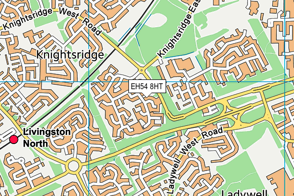 EH54 8HT map - OS VectorMap District (Ordnance Survey)