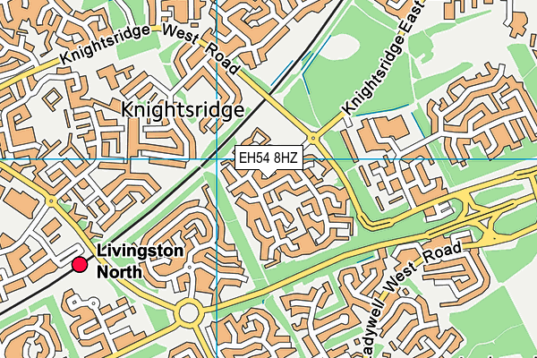 EH54 8HZ map - OS VectorMap District (Ordnance Survey)