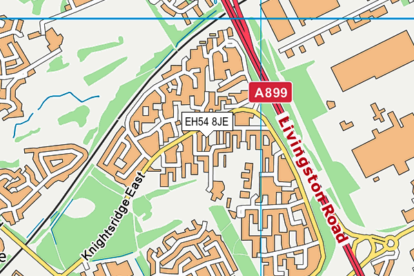 EH54 8JE map - OS VectorMap District (Ordnance Survey)