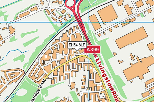 EH54 8LE map - OS VectorMap District (Ordnance Survey)