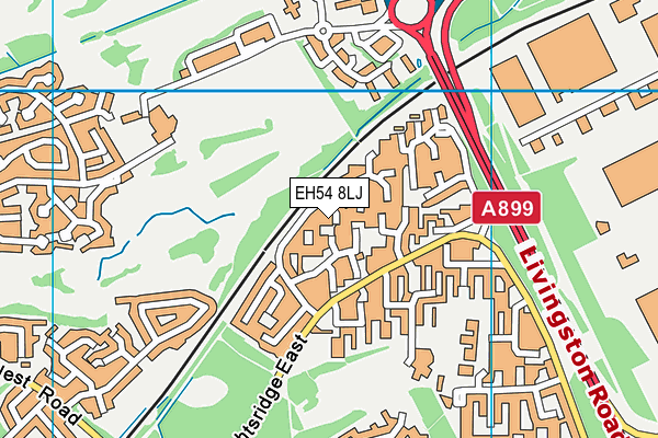 EH54 8LJ map - OS VectorMap District (Ordnance Survey)