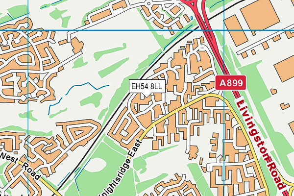 EH54 8LL map - OS VectorMap District (Ordnance Survey)