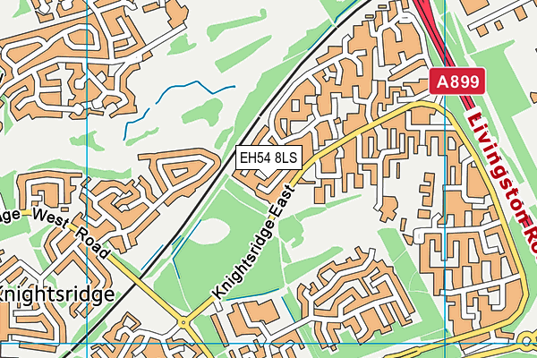 EH54 8LS map - OS VectorMap District (Ordnance Survey)