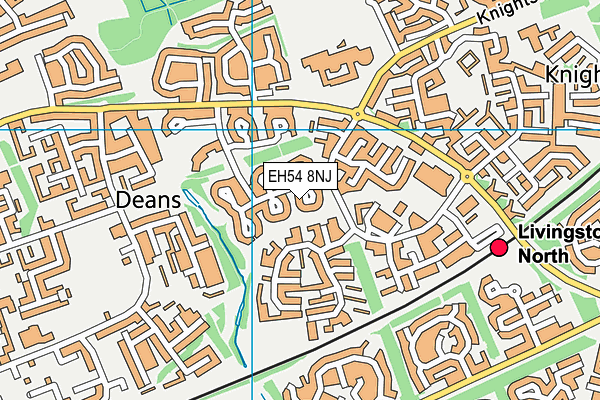 EH54 8NJ map - OS VectorMap District (Ordnance Survey)