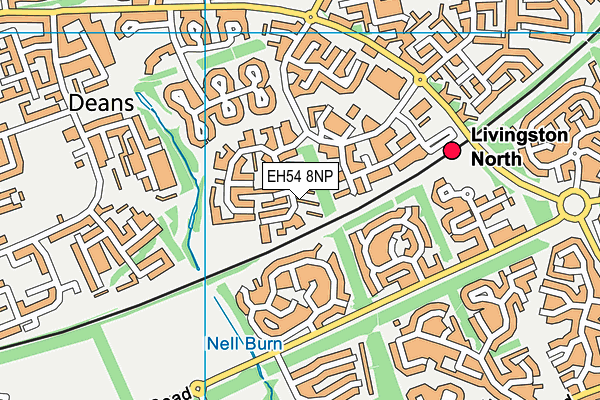 EH54 8NP map - OS VectorMap District (Ordnance Survey)