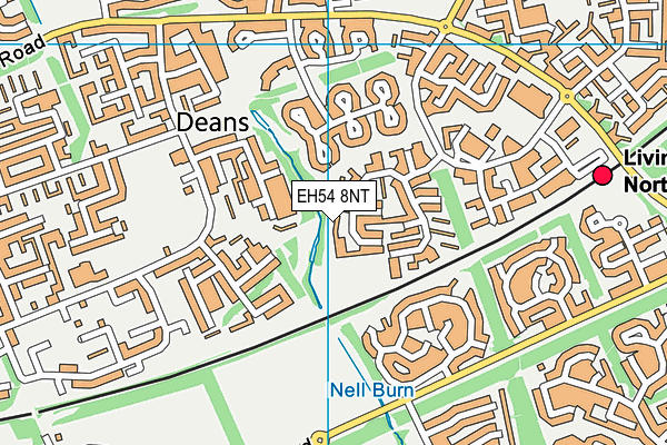 EH54 8NT map - OS VectorMap District (Ordnance Survey)